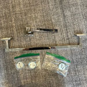 Towel bar and toilet paper holder